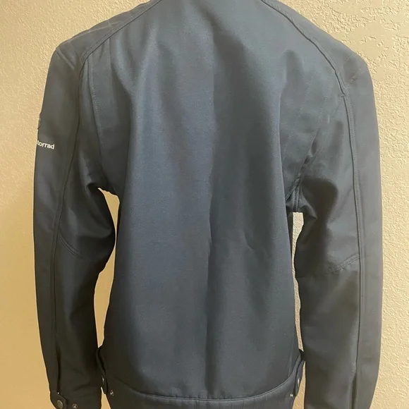 NWT BMW Motorrad Soft Shell Bomber Jacket Women’s Size L Fits Like M Navy Blue - Picture 5 of 10
